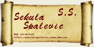 Sekula Spalević vizit kartica